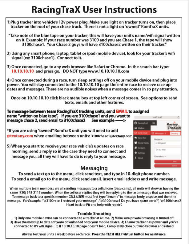 simple instructions for itrace